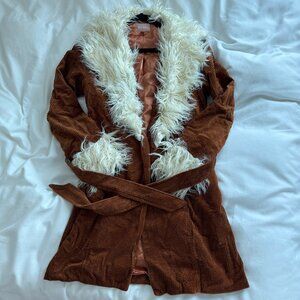 Show Me Your MuMu Corduroy w Faux Fur Collar Size XS